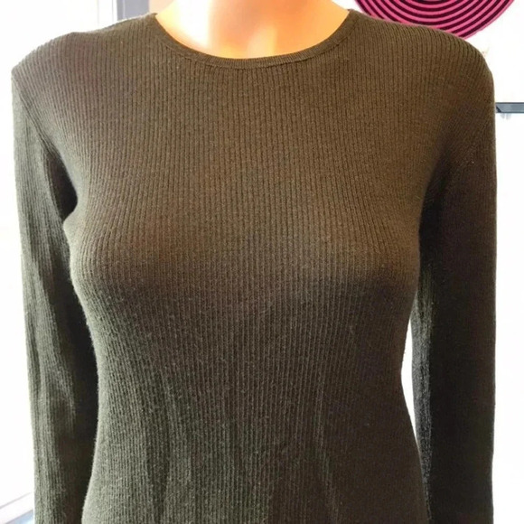 Jacques Ruc Mercerized Wool Blend Women Long Sleeves Sweater Size M - Picture 5 of 5